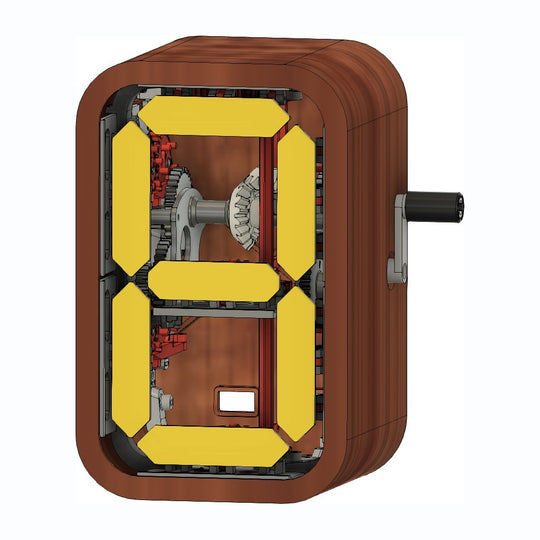 Seven-segment Digital Counter 3D Printed Model