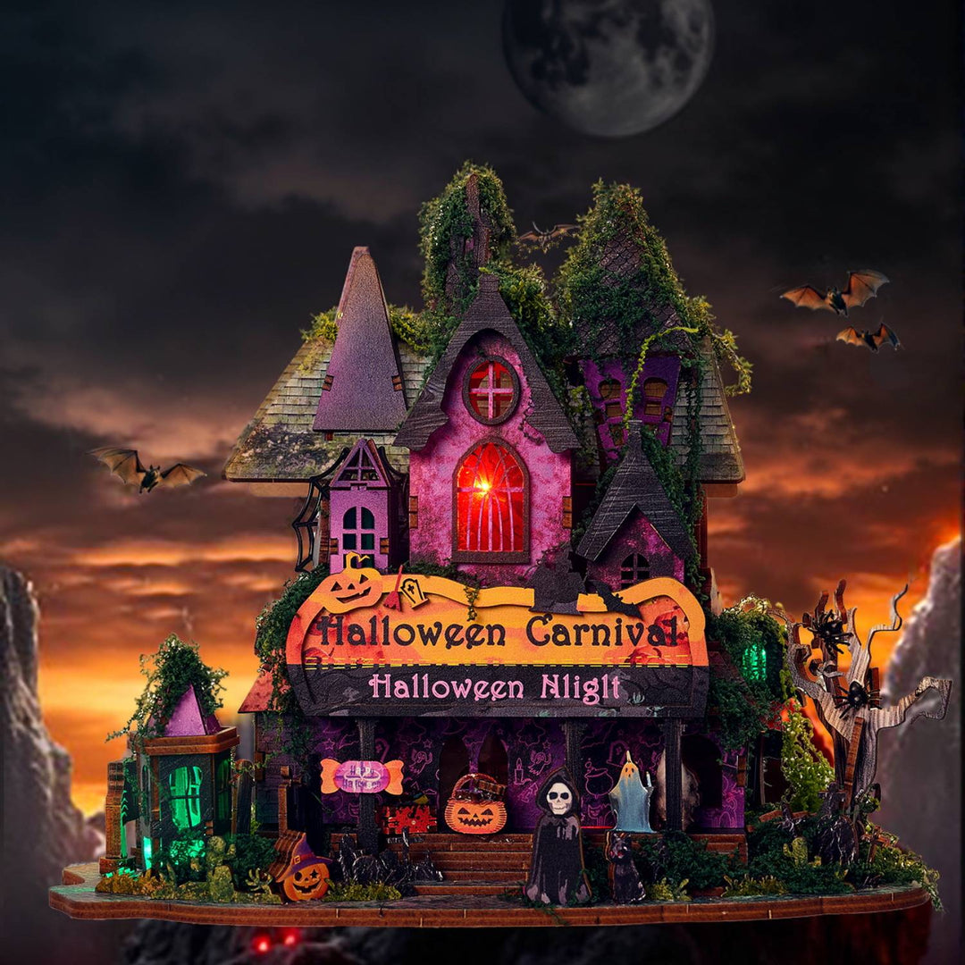 Halloween Night Miniature House