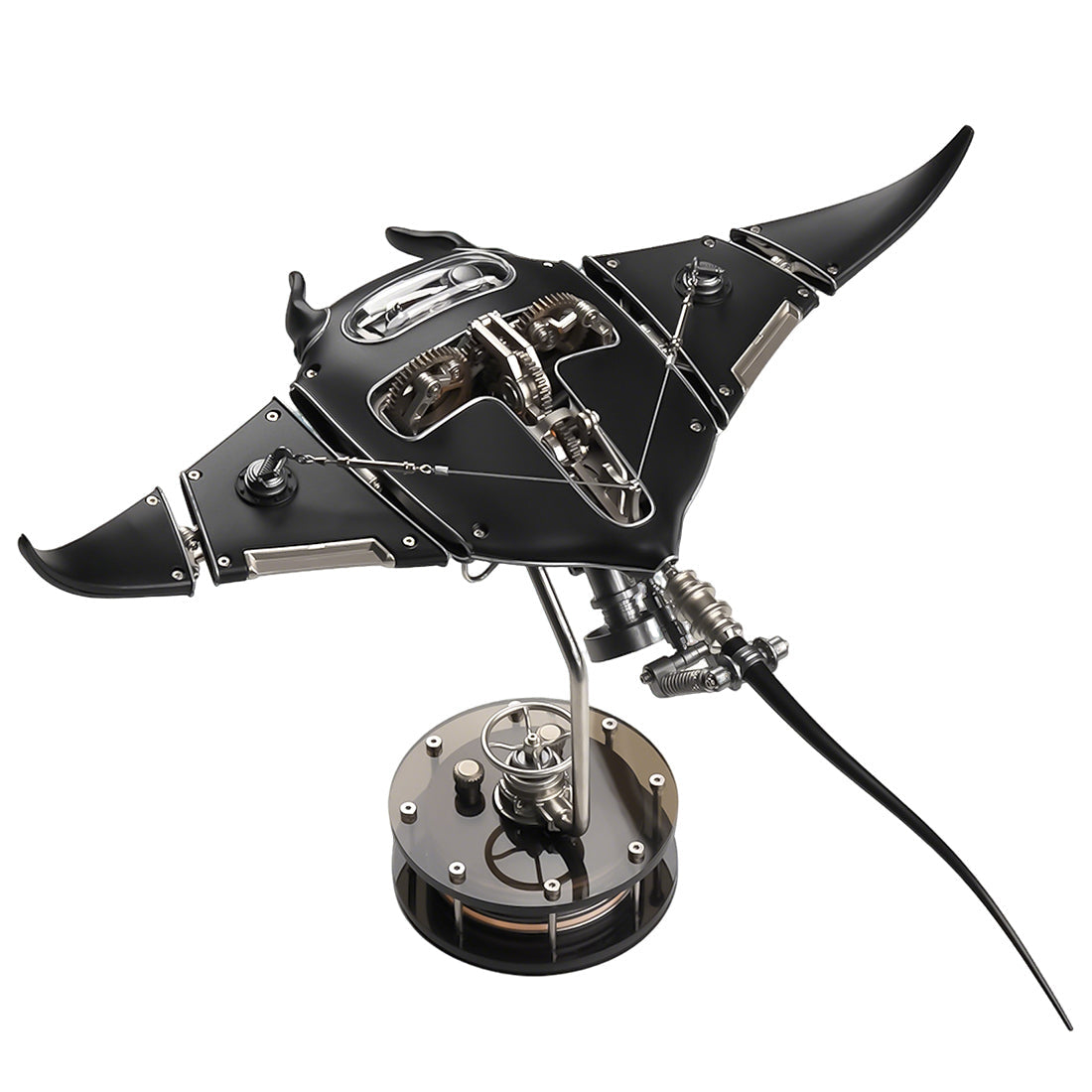 Innovative Mechanical Steampunk Style Manta Ray 3D Metal Model