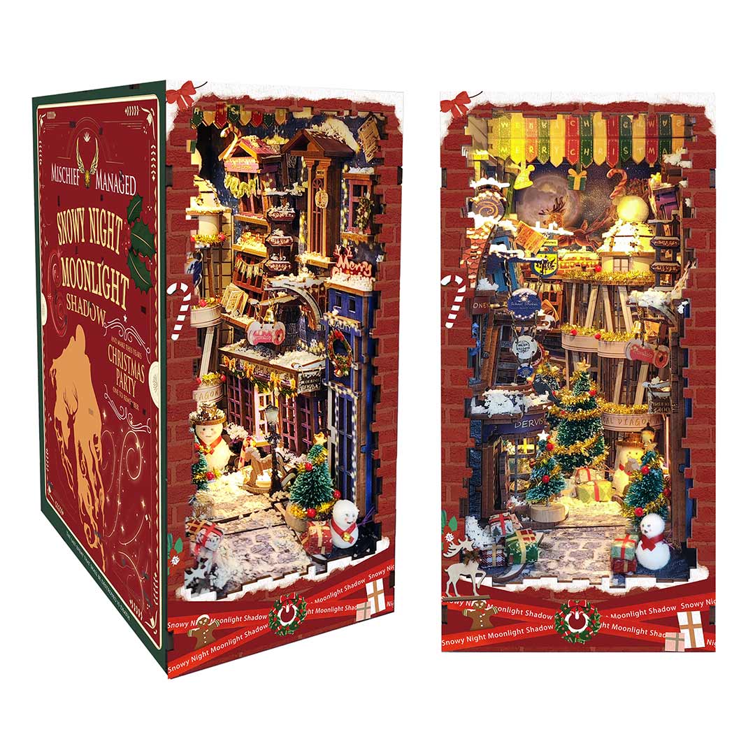 Merry Christmas DIY Book Nook Shelf