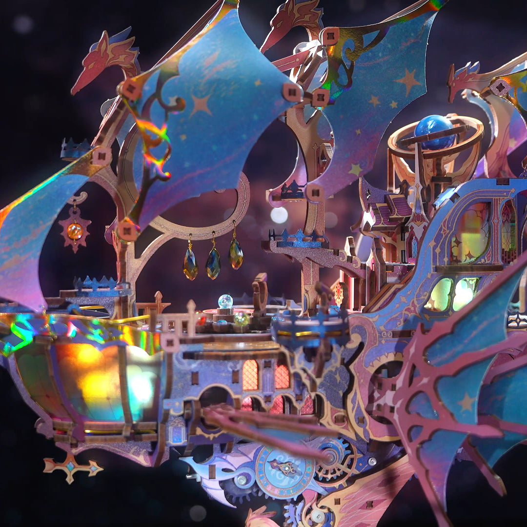 Star Trails Mirage Boat 3D Wooden Puzzle