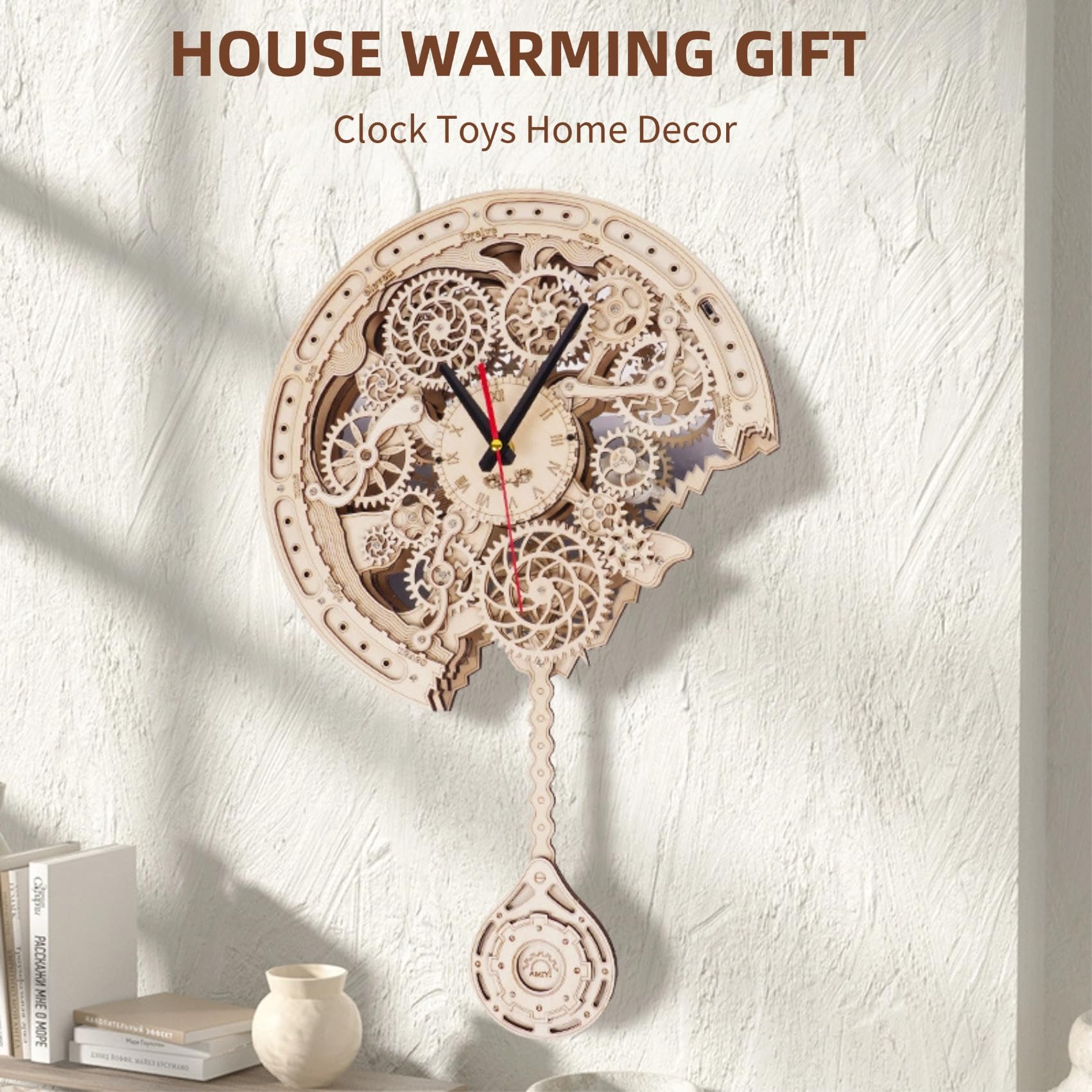 Mechanical Clock 3D Wooden Puzzle