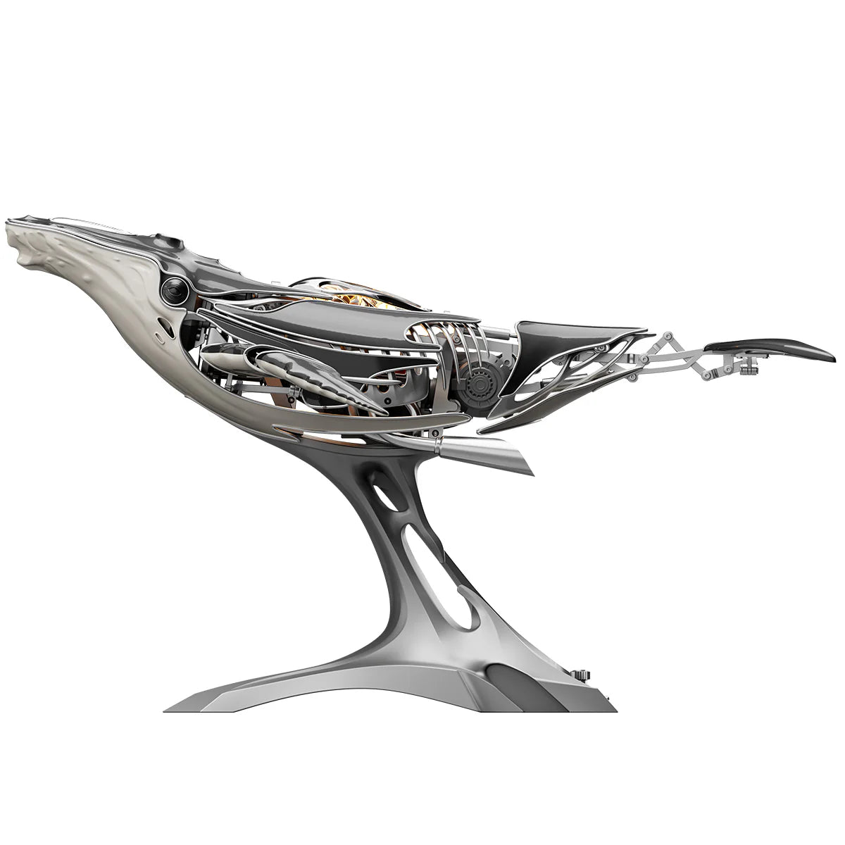 Mechanical Kinetic Humpback Whale Punk 3D Metal Model