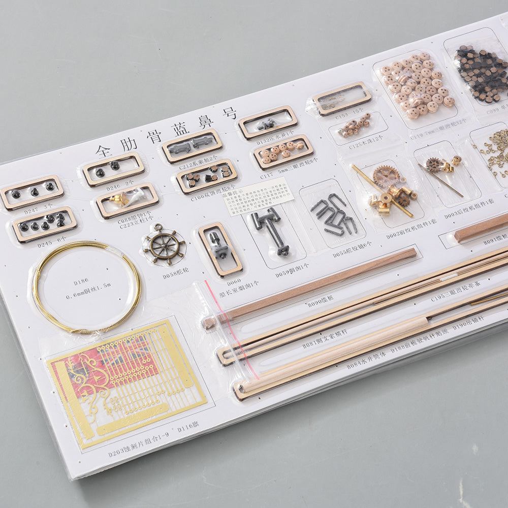 1:72 Full Rib Blue Nose Wooden Ship