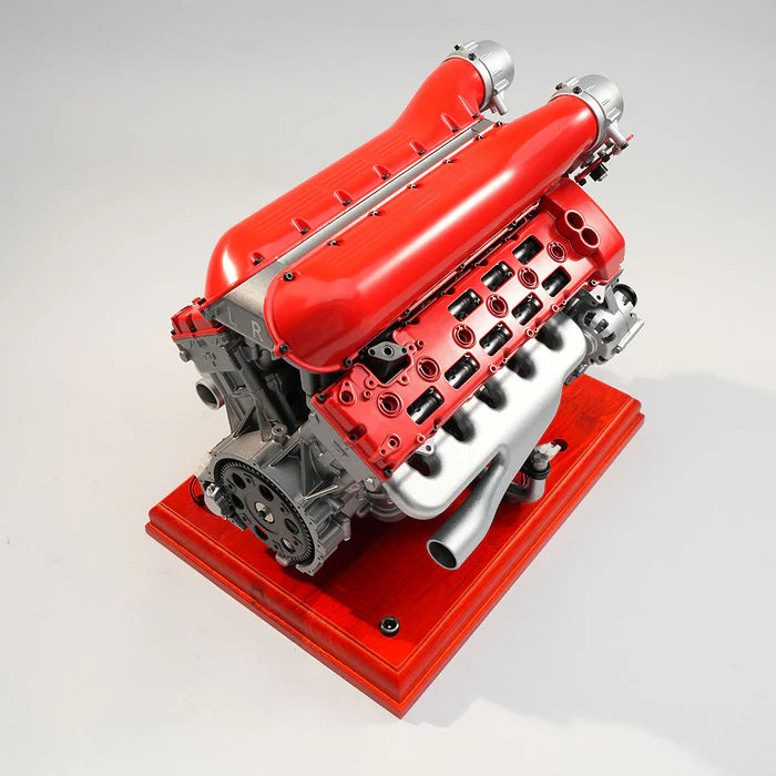 V12 Engine Model Kit that Works-TECHING 1/4 Supercar V12 Engine Model Kit with Synchronized Throttle Sound Effects 800+PCS