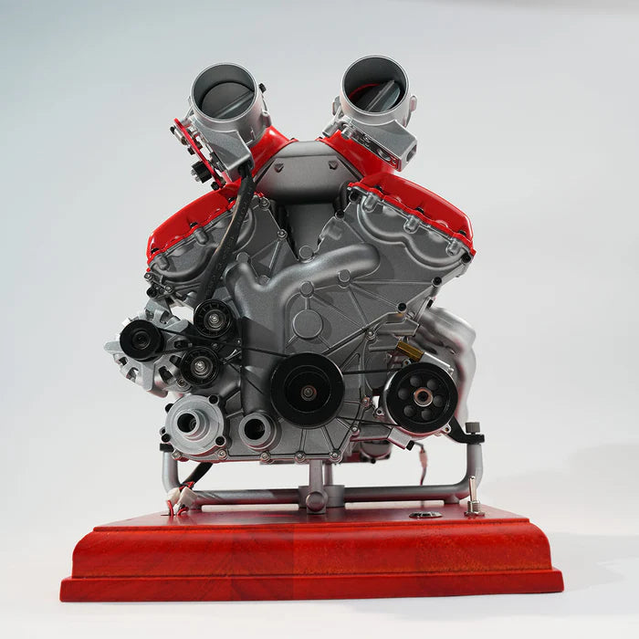 V12 Engine Model Kit that Works-TECHING 1/4 Supercar V12 Engine Model Kit with Synchronized Throttle Sound Effects 800+PCS