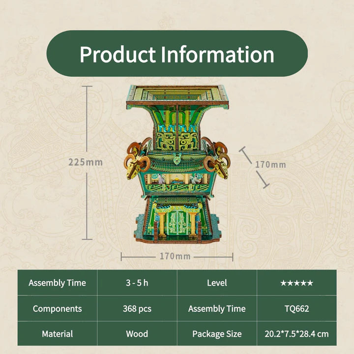 Four-goat Square Zun 3D Puzzle