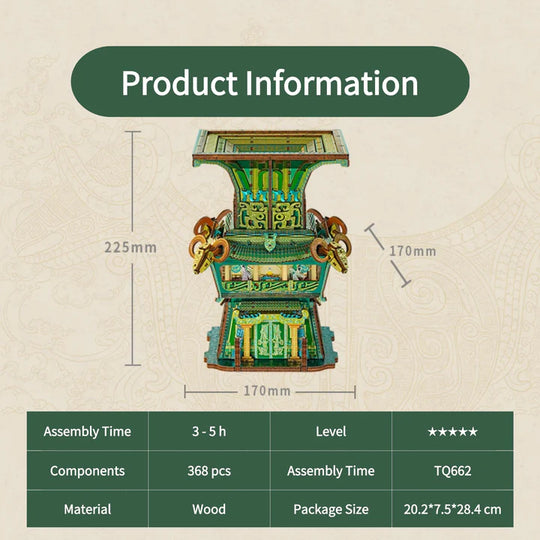 Four-goat Square Zun 3D Puzzle