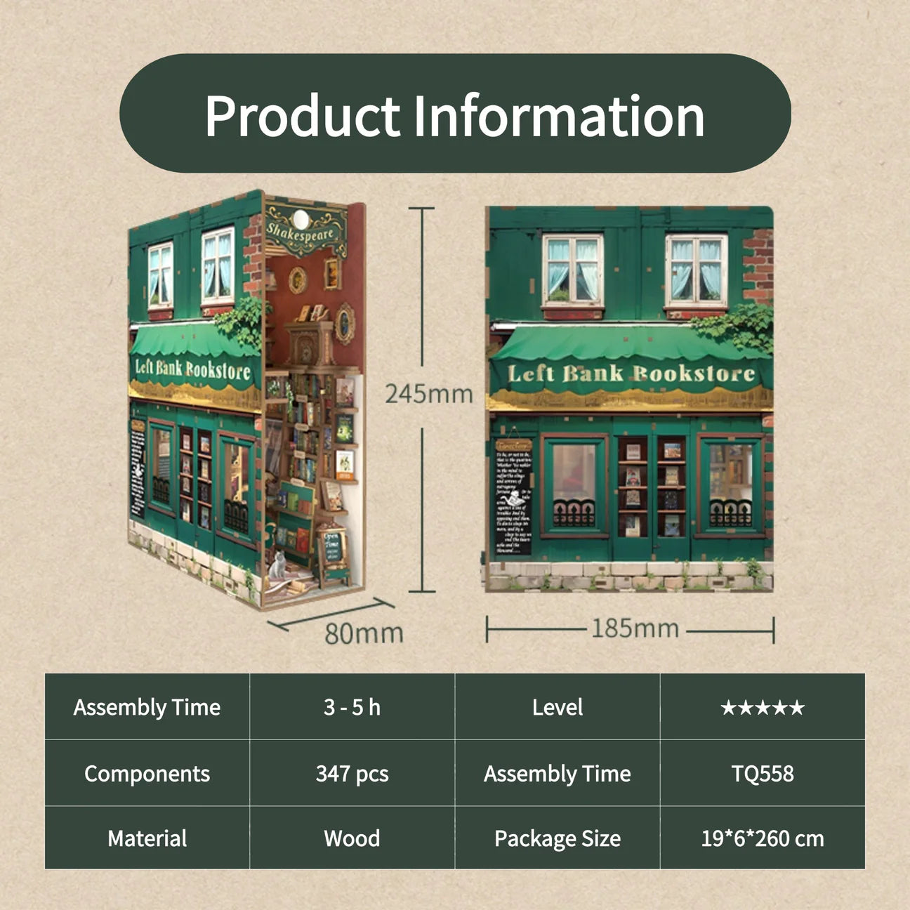 Left Bank Bookstore DIY Book Nook