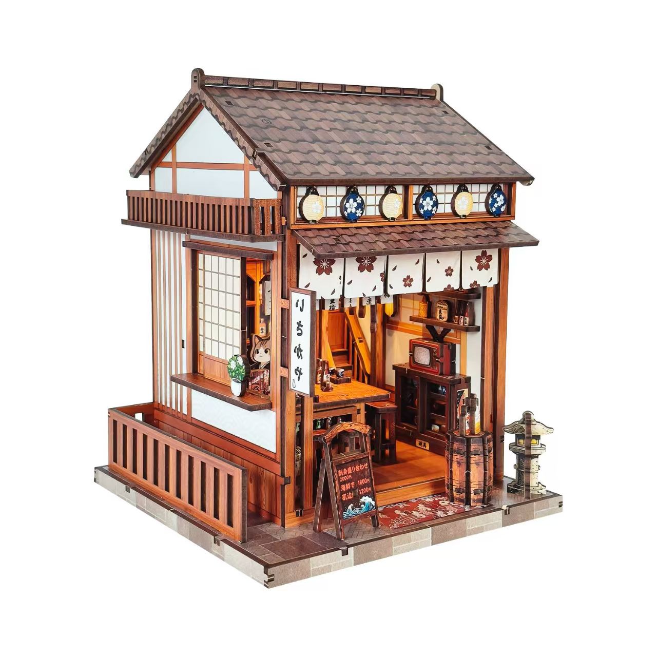 Sakura Curtain Wooden Tavern DIY Book Nook