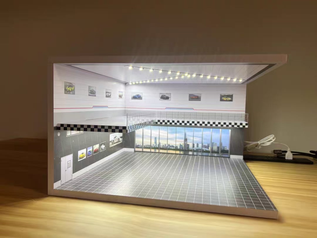 1/64 Scale Model Car Garage Display Case