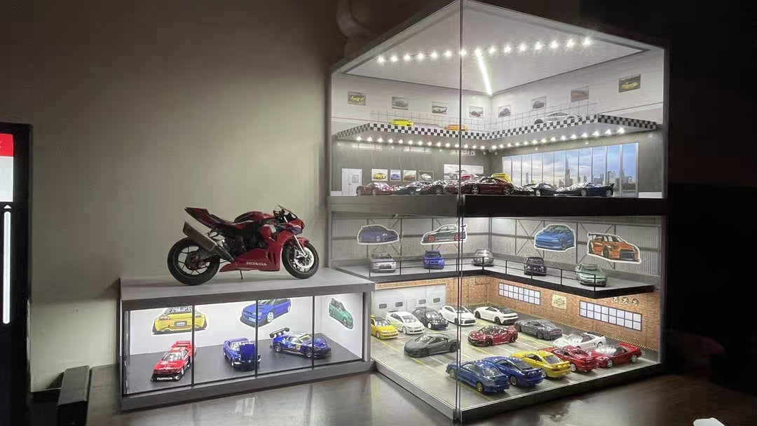 1/64 Scale Model Car Garage Display Case