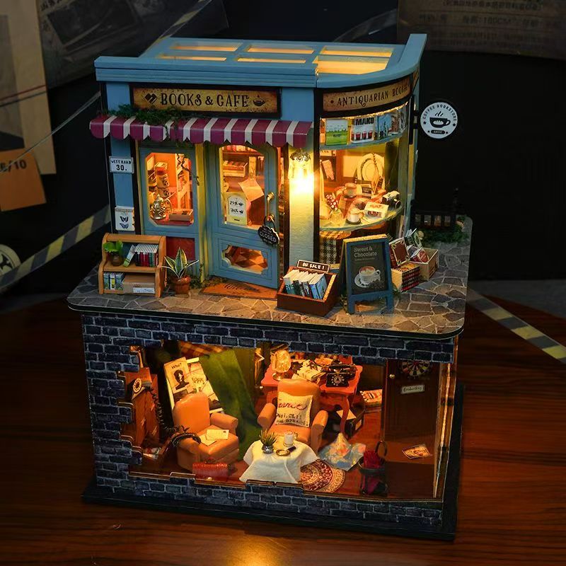 Book Café Mystery DIY Miniature House
