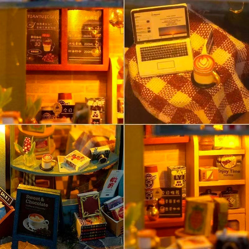 Book Café Mystery DIY Miniature House