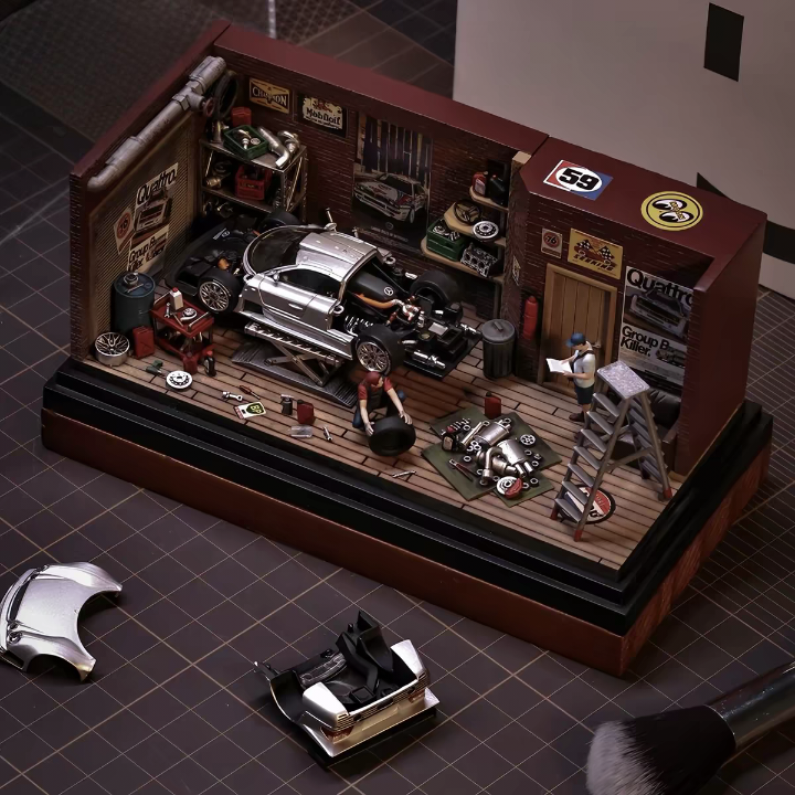 Repair Garage DIY Miniature Model