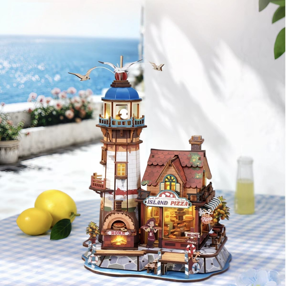 Island Pizza 3D Wooden Puzzle