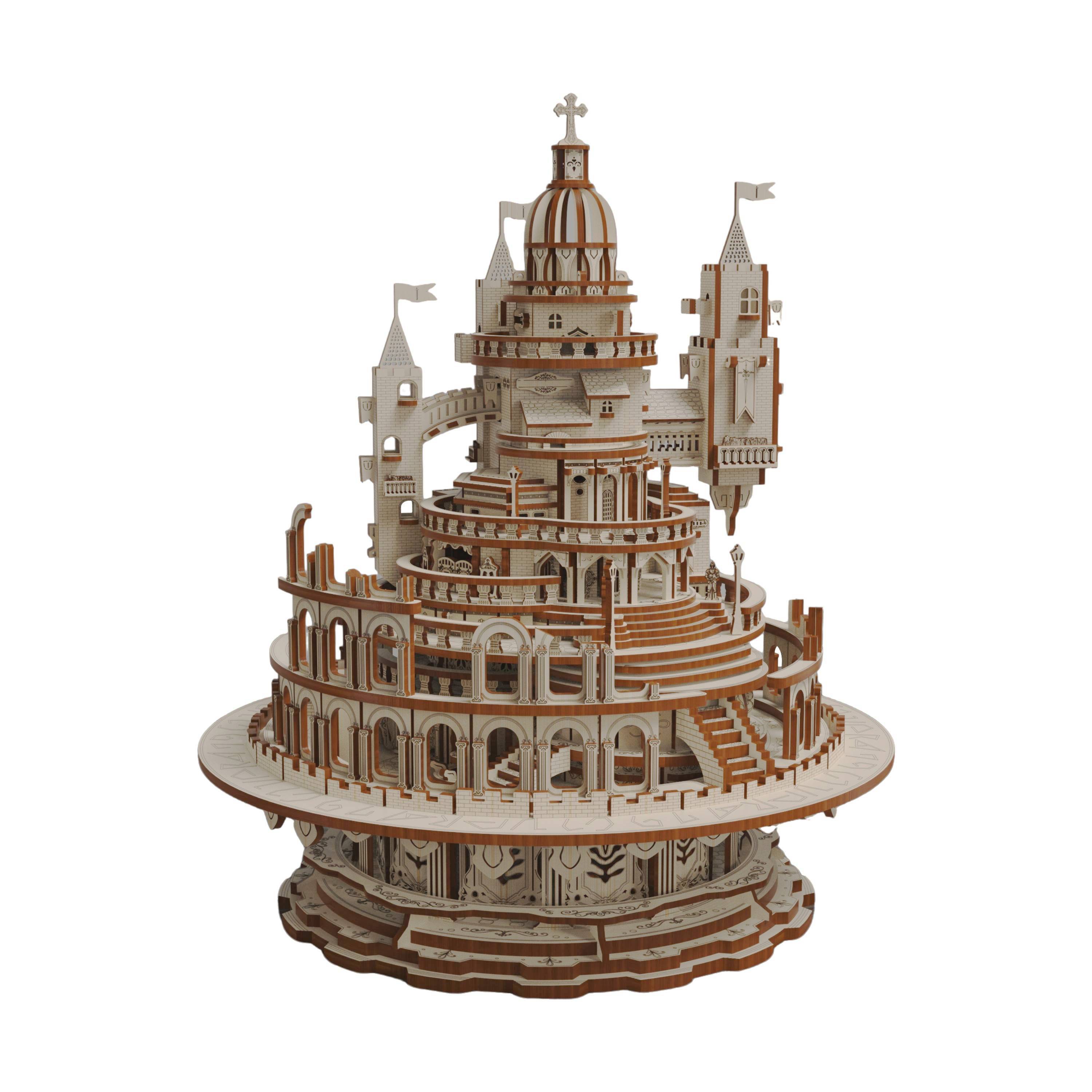 Surplusfun 002-Castle 3D Wooden Puzzle