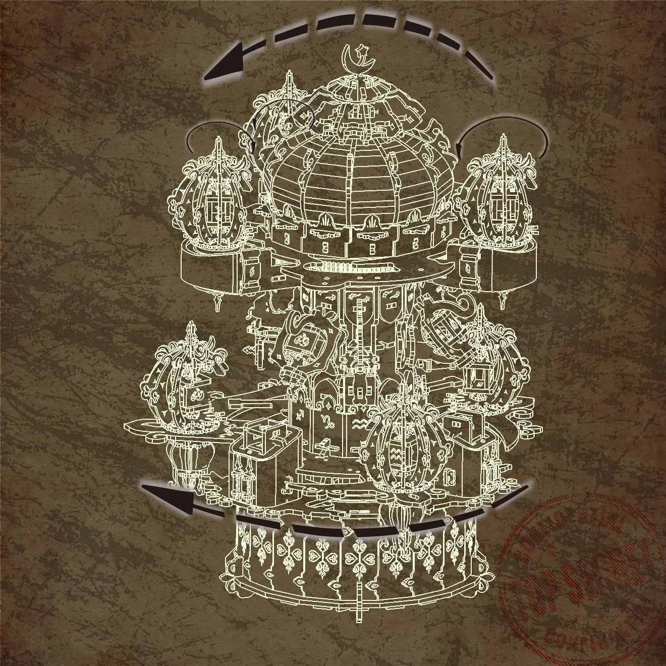 Celestial Palace Star Map Wooden Puzzle