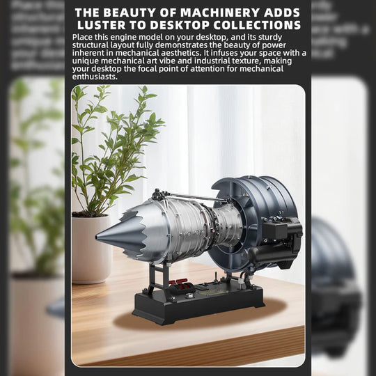Turbofan Engine Model Kit that Works - 1/12 Full Metal Dual-Spool Turbofan Engine Model Kit 300+PCS