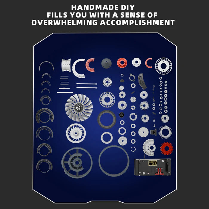 Turbofan Engine Model Kit that Works - 1/12 Full Metal Dual-Spool Turbofan Engine Model Kit 300+PCS