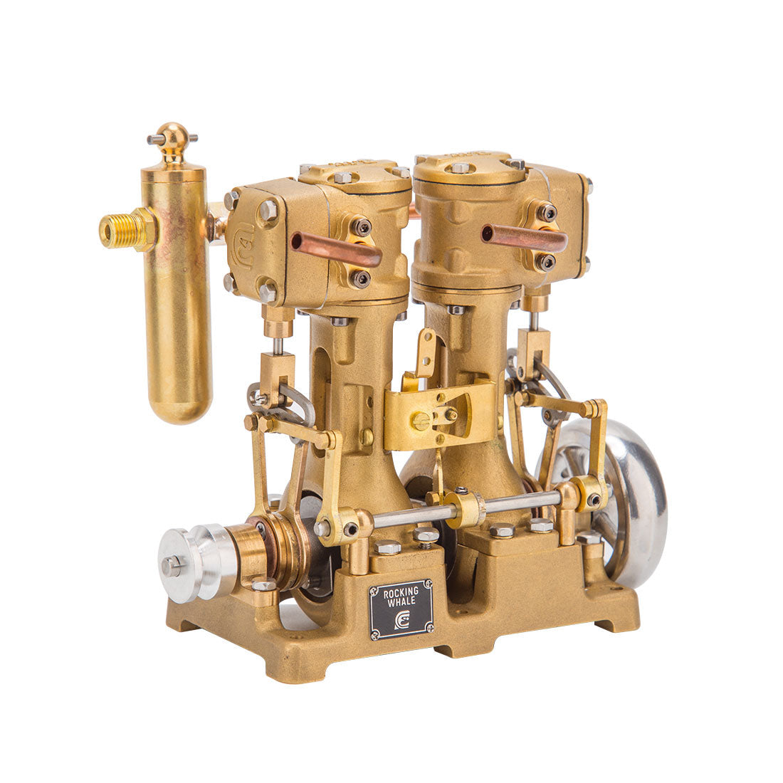 RW-L2 Retro Mini Inline 2 Cylinder Steam Engine Model for 70-130cm Steamship