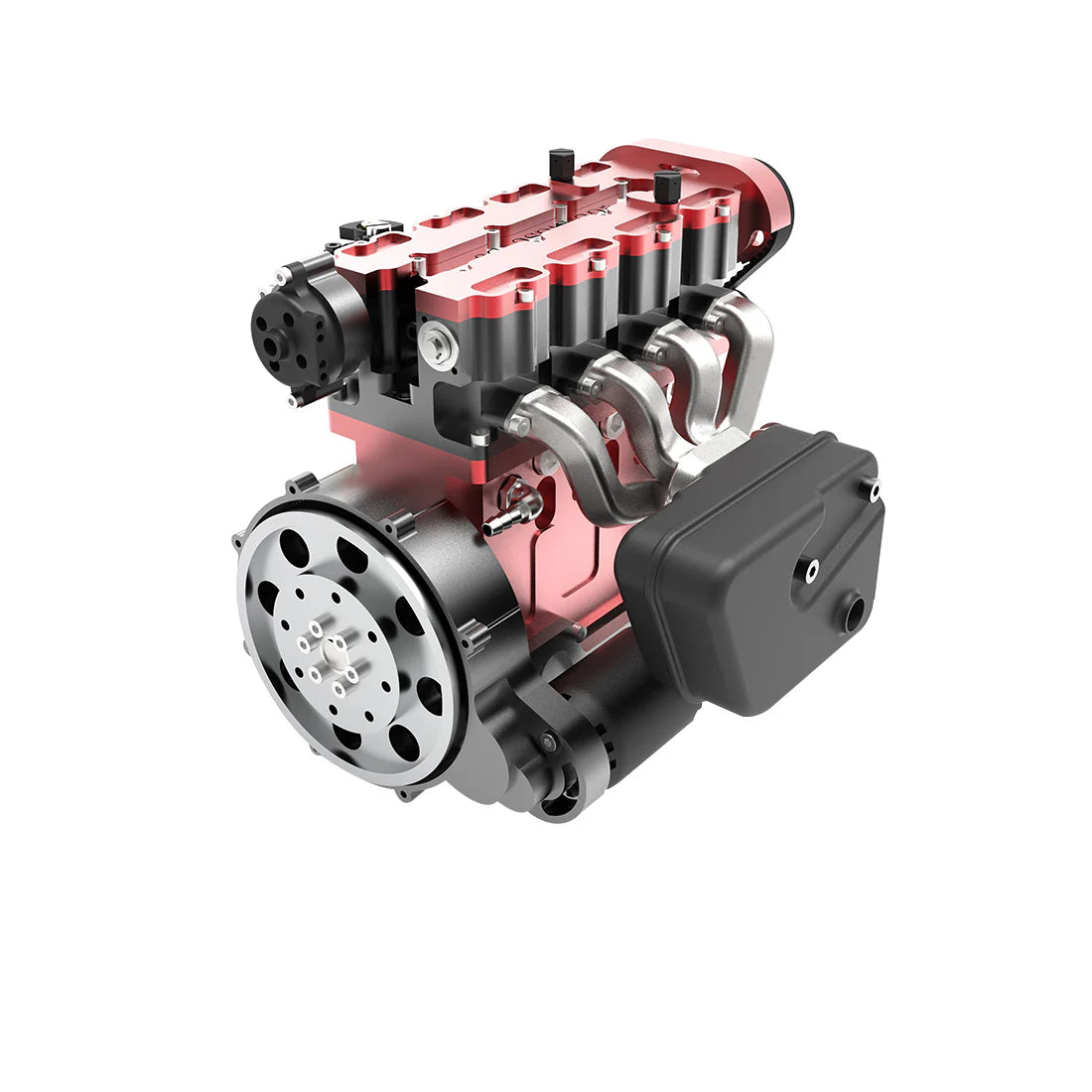 L4 Engine GS-L4 36cc DOHC Inline 4 Cylinder 4 Stroke Water-Cooled L4 RC Gasoline Engine Model that Works - Speed Up to 12,000rpm