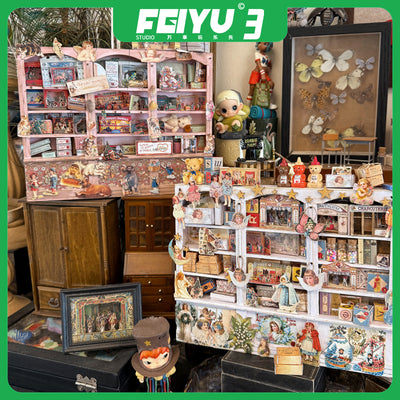 French Vintage Toy Cabinet DIY Miniature House