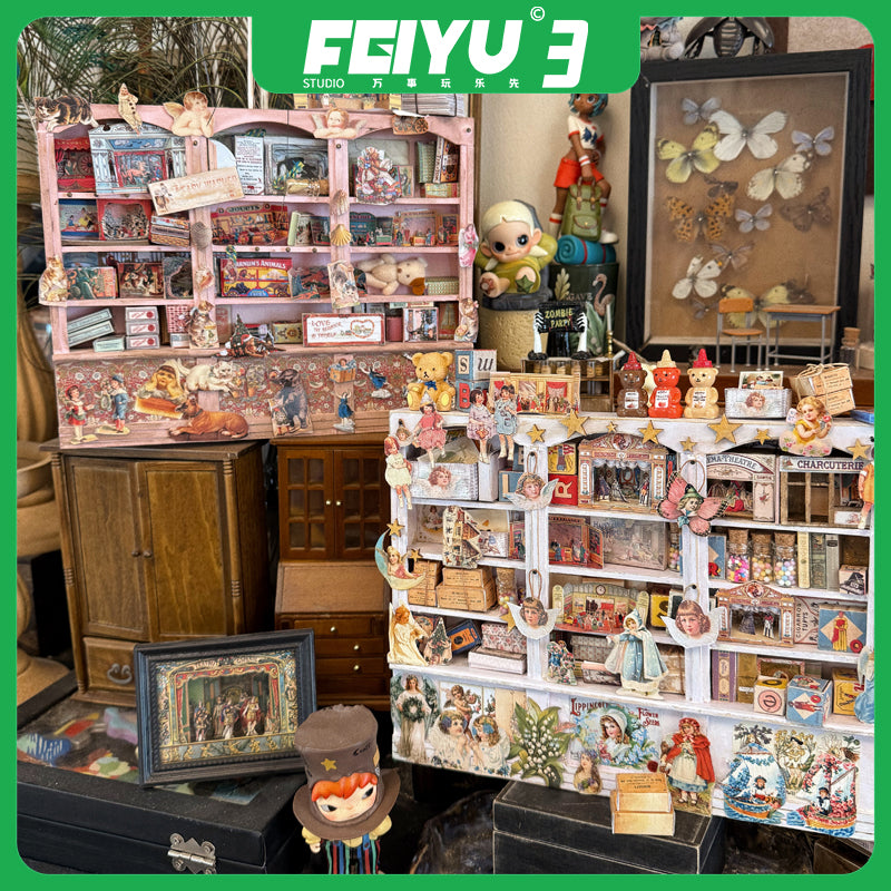 French Vintage Toy Cabinet DIY Miniature House