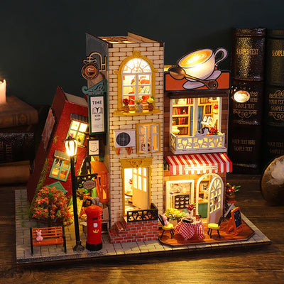 Coffee Book Street DIY Miniature Dollhouse