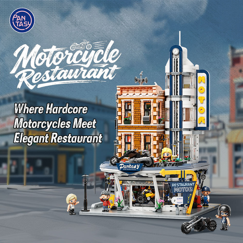 Motorcycle Restaurant Building Bricks