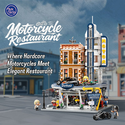 Motorcycle Restaurant Building Bricks