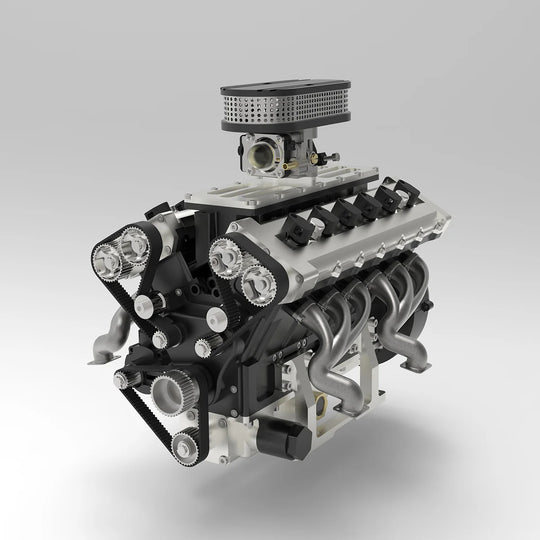 V12 Engine GS-V12 72CC DOHC 4-Stroke 12-Cylinder 48-Valve Water-Cooled Electric Start Gasoline Engine Model - V12 Engine Model That Works