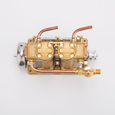 RW-L2 Retro Mini Inline 2 Cylinder Steam Engine Model for 70-130cm Steamship