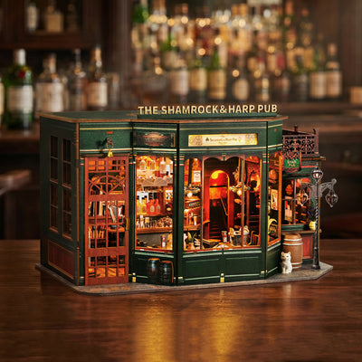 Shamrock & Harp Pub DIY Miniature Dollhouse