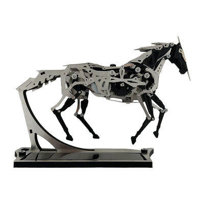 Mini Kinetic Running Black Horse Mechanical 3D Metal Puzzle