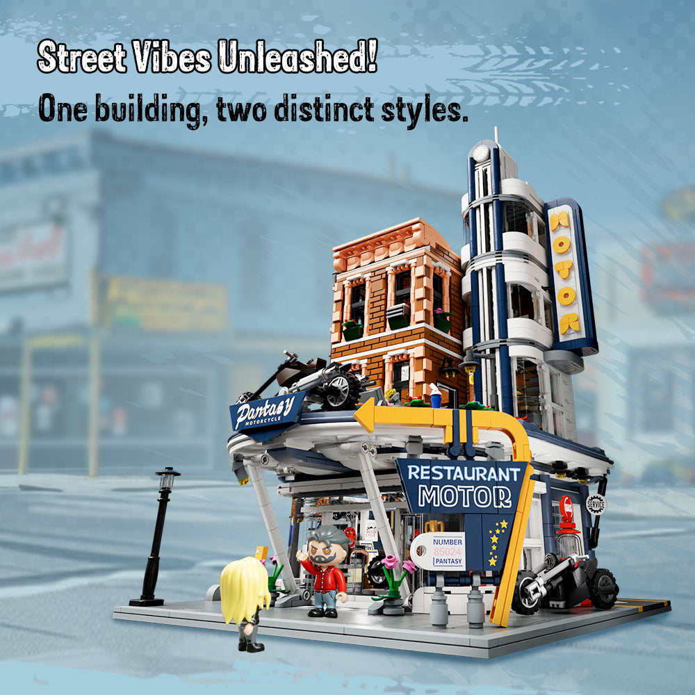 Motorcycle Restaurant Building Bricks