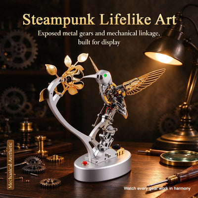 Mechanical Hummingbird Model Steampunk DIY Metal Assembly Kit