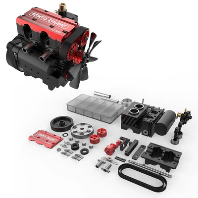 SEMTO ENGINE ST-NF2 7cc SOHC Nitro 4 Stroke 2 Cylinder Nitro Engine Model Kit