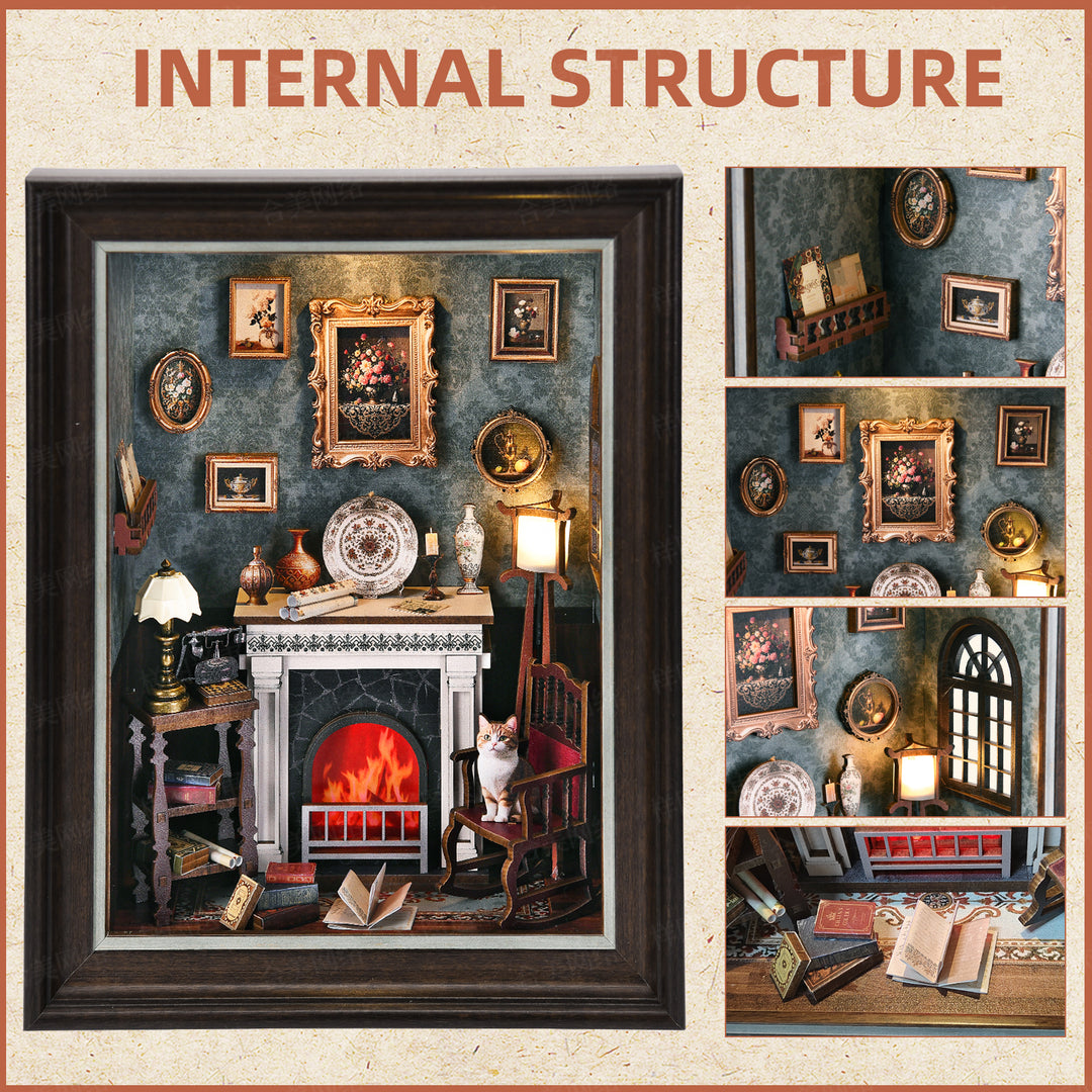 Fireplace frame Book Nook