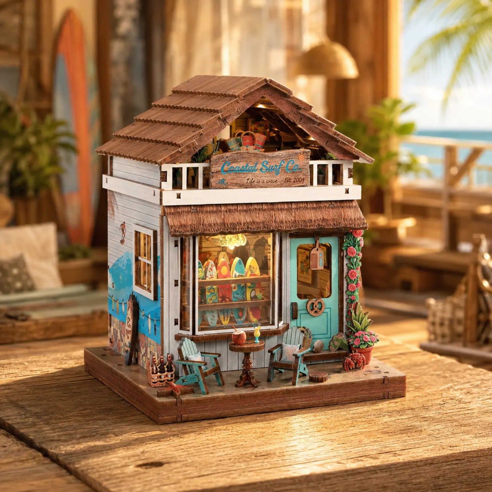 Seaside Surf Shop DIY Miniature House