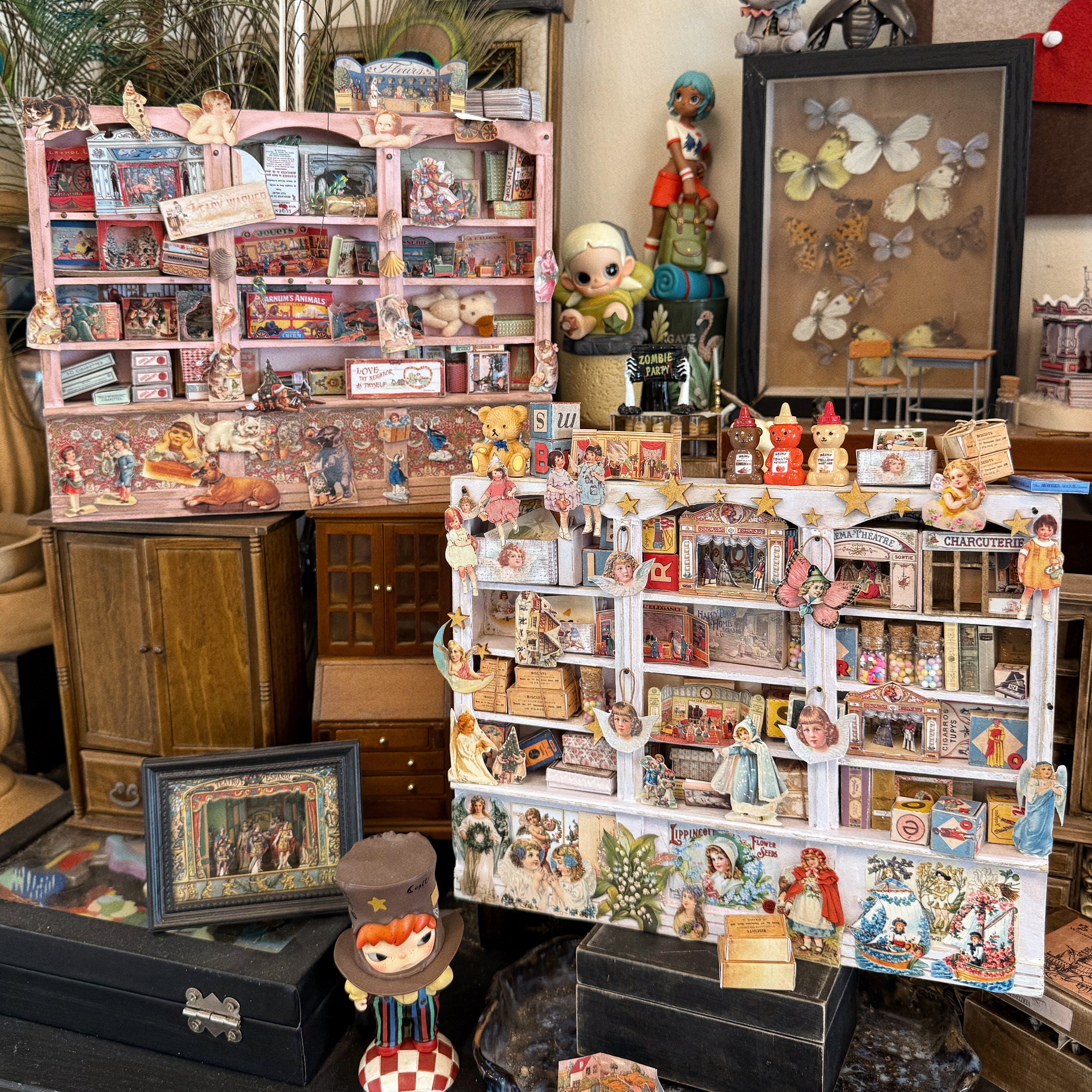 French Vintage Toy Cabinet DIY Miniature House