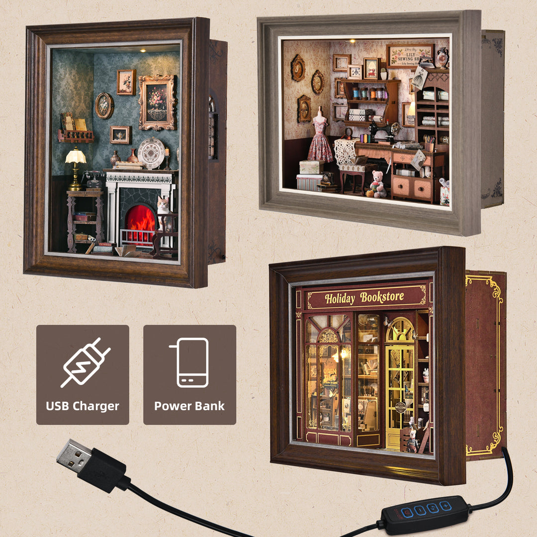 Holiday Bookstore DIY Miniature House