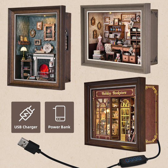 Holiday Bookstore DIY Miniature House