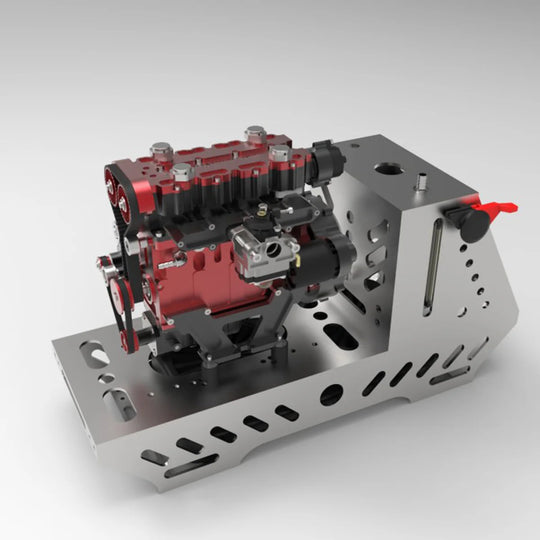 L4 Engine GS-L4 36cc DOHC Inline 4 Cylinder 4 Stroke Water-Cooled L4 RC Gasoline Engine Model that Works - Speed Up to 12,000rpm