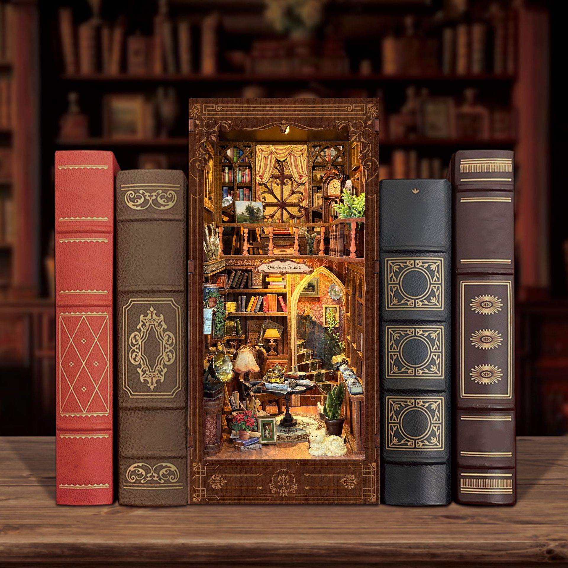Timeworn Library Book Nook