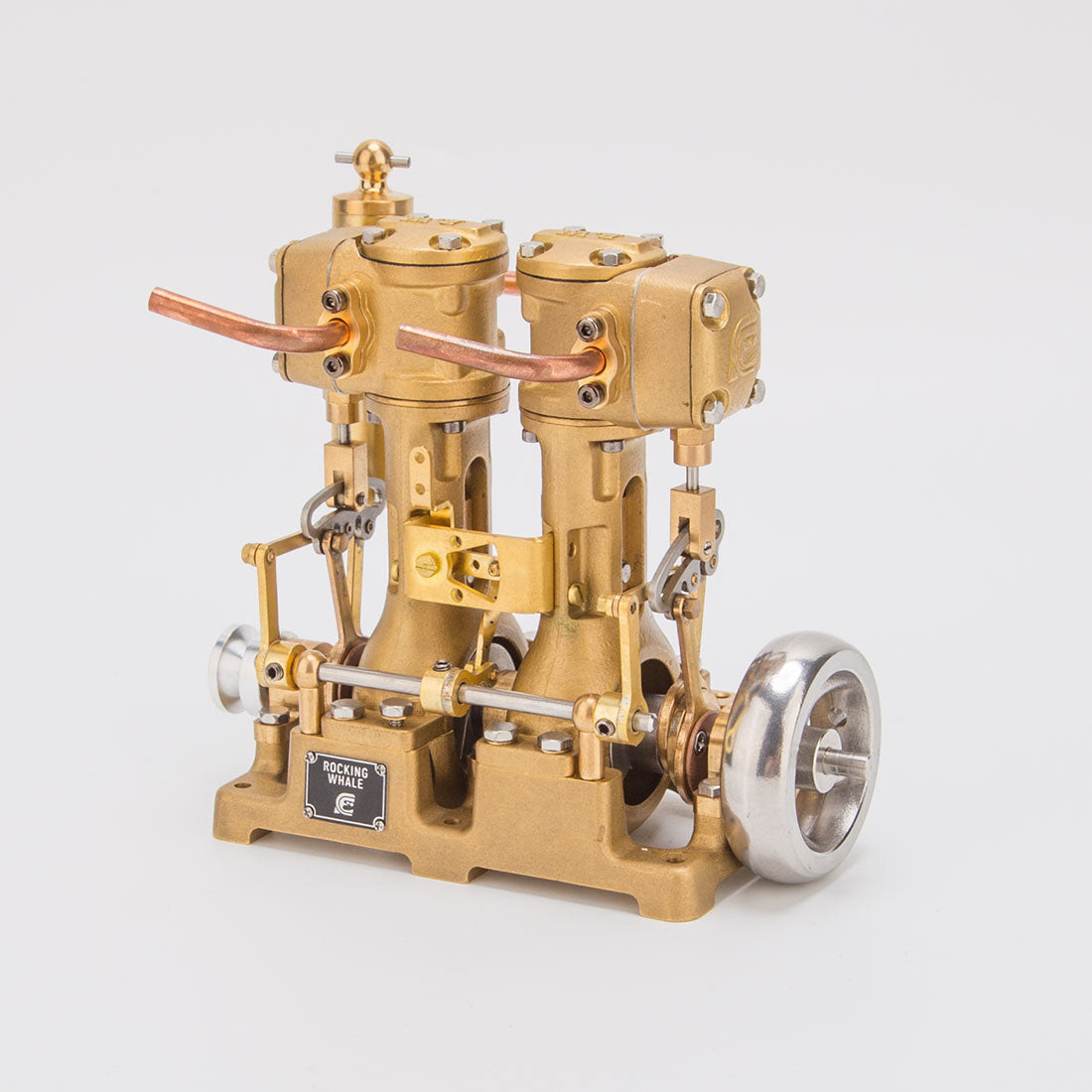 RW-L2 Retro Mini Inline 2 Cylinder Steam Engine Model for 70-130cm Steamship