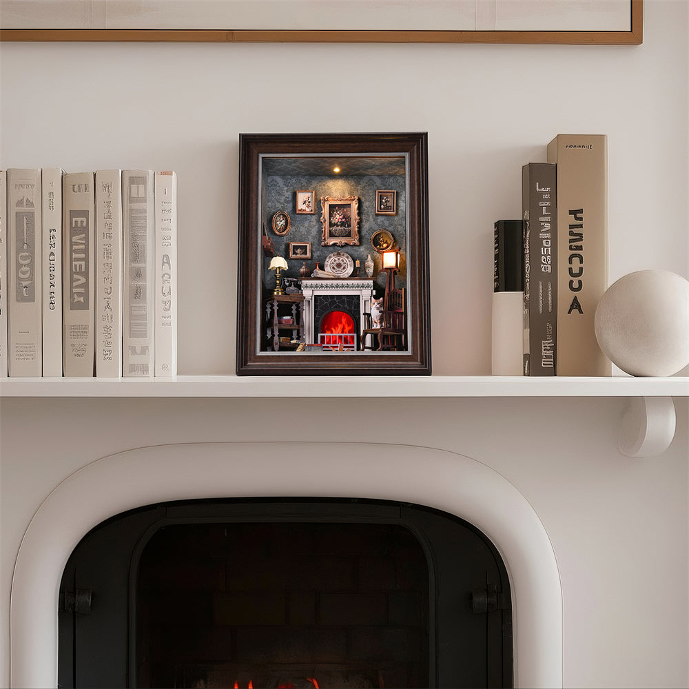 Fireplace frame Book Nook