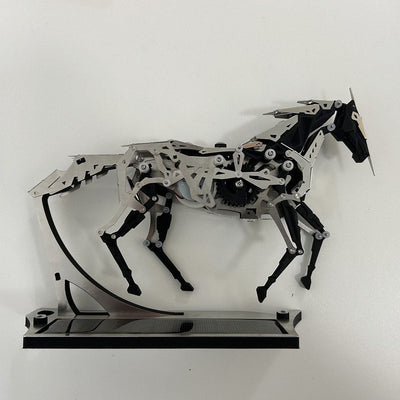 Mini Kinetic Running Black Horse Mechanical 3D Metal Puzzle