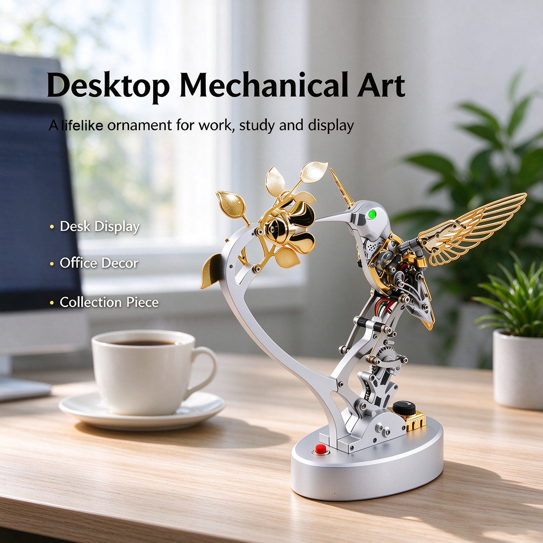 Mechanical Hummingbird Model Steampunk DIY Metal Assembly Kit