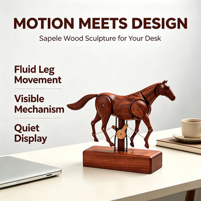 Mechanical Automaton Handcrafted Dynamic Horse Model